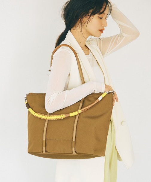 【Breath TOPKAPI】コードチャーム付き ビッグ トートバッグ