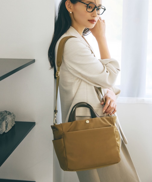 【Breath TOPKAPI】ナイロン 多機能 2way トートバッグ / 撥水