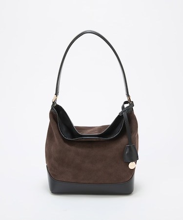 【TREASURE TOPKAPI】スエード レザーコンビ ワンショルダーバッグ チャーム付き