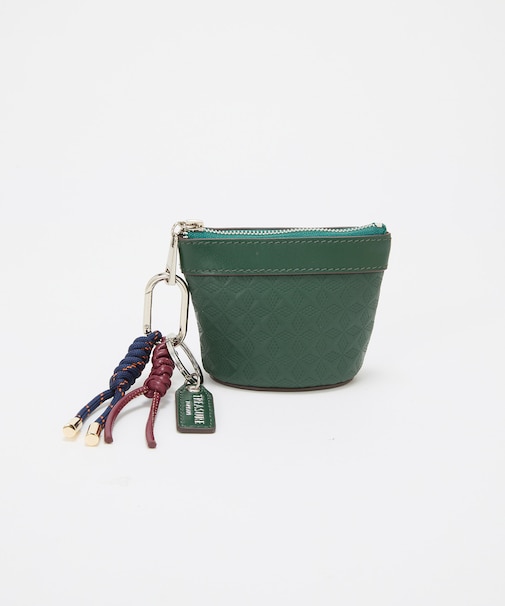 【TREASURE TOPKAPI】スムースレザー 幾何柄 マルチケース バッグチャーム