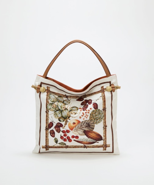 【26SS】【TREASURE TOPKAPI】マイルドサテン スカーフ柄 トートバッグ