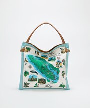 【26SS】【TREASURE TOPKAPI】マイルドサテン スカーフ柄 トートバッグ