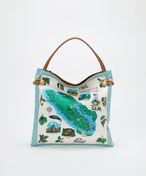 【26SS】【TREASURE TOPKAPI】マイルドサテン スカーフ柄 トートバッグ