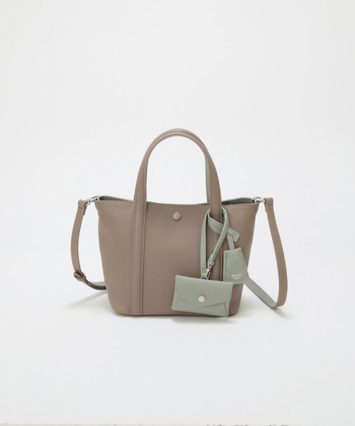 【Breath TOPKAPI】DUAL デュアル シュリンクレザー バイカラー トートバッグ チャーム付き