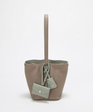 【Breath TOPKAPI】DUAL デュアル シュリンクレザー バイカラー 2way ワンハンドル ショルダーバッグ チャーム付き