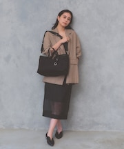 【Breath TOPKAPI】MORPH モーフ リンクルナイロン 2way ワイド トートバッグ チャーム付き 軽量 / 撥水