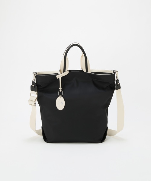 TREASURE TOPKAPI】ストライプハンドル ナイロン 縦型 2way トート