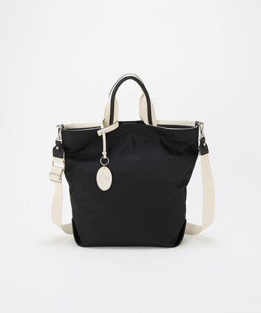 【TREASURE TOPKAPI】ストライプハンドル ナイロン 縦型 2way トートバッグ A4対応