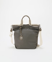 【TREASURE TOPKAPI】ストライプハンドル ナイロン 縦型 2way トートバッグ A4対応