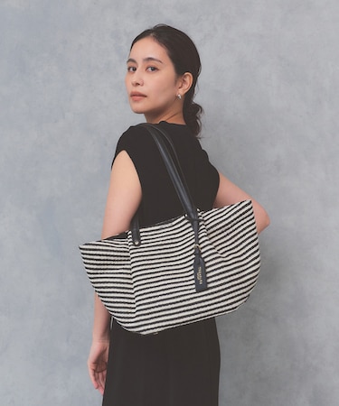 【TREASURE TOPKAPI】ロングハンドル タック カゴバッグ