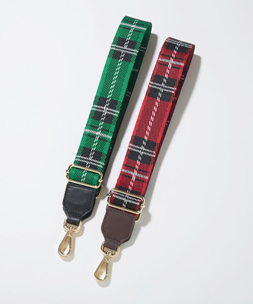 【Breath TOPKAPI】38mm チェックテープショルダー ベルト