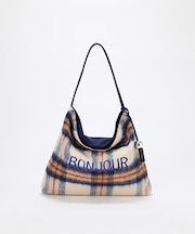 【TREASURE TOPKAPI】BONJOUR ボンジュール チェックシャギー ワンショルダーバッグ