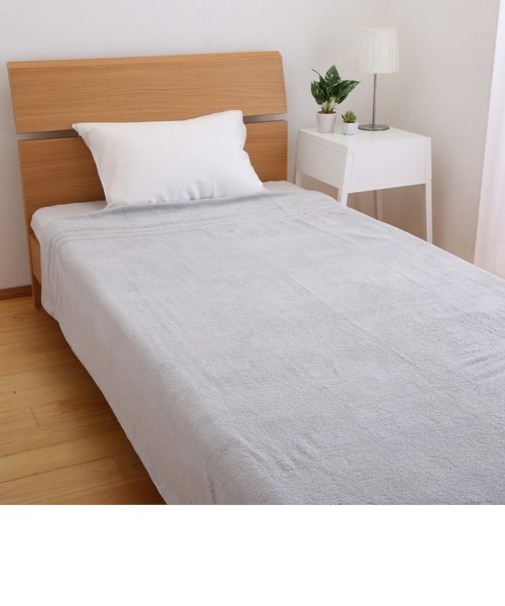 [Ethicalware] ロングパイルケット/ボリュームタッチ 140×200ｃｍ ブラウン/アイボリー/ブルー/ダークグレー