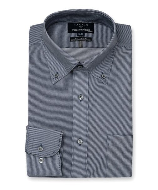 タカキュー フィールドセンサー/FIELDSENSOR ボタンダウン ビジネスドレス長袖ニットシャツ