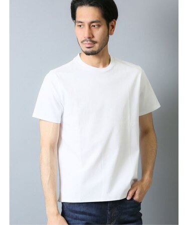 アレキサンダージュリアン 【DRESS T-SHIRT】シルケットポンチ クルーネック半袖Tシャツ