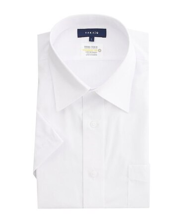 タカキュー 形態安定吸水速乾 レギュラーカラー ビジネスドレス半袖シャツ