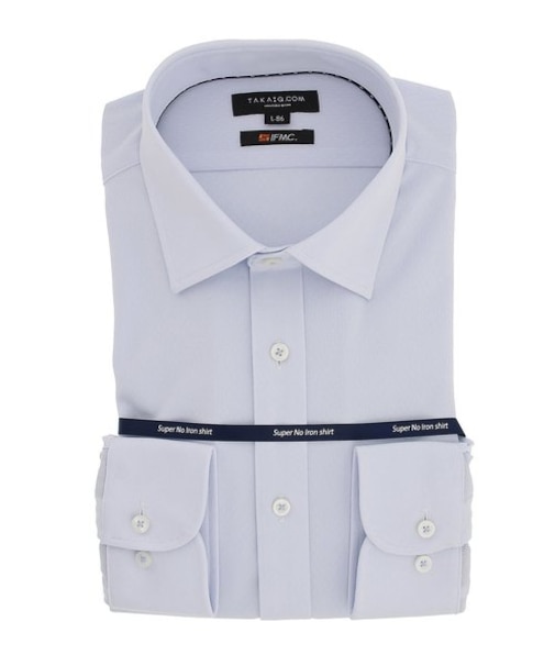 タカキュー 【WEB限定】 IFMC 吸水速乾ストレッチワイドカラー ビジネスドレス長袖シャツ 