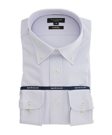 タカキュー 【WEB限定】 IFMC 吸水速乾ストレッチボタンダウン ビジネスドレス長袖シャツ 