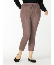 m.f.エディトリアル ストレッチ フェイクスエード ドロストパンツ