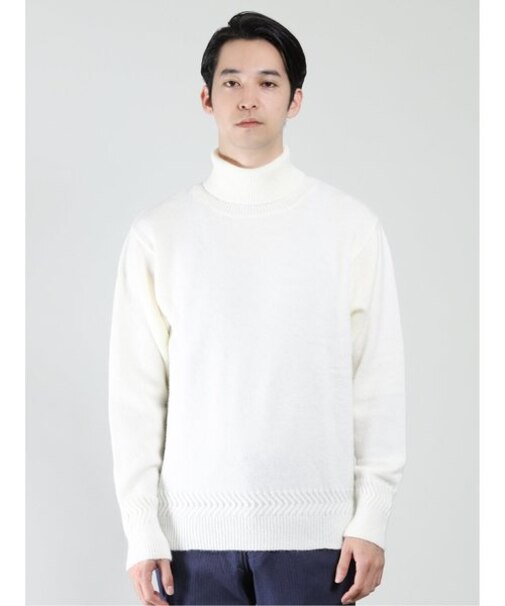 タカキュー ストレッチウォッシャブル ふわもち タートルニット