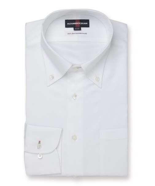 アレキサンダージュリアン 超長綿120双糸 ボタンダウン ビジネスドレス長袖シャツ