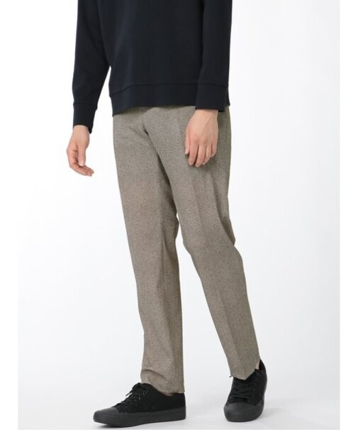 タカキュー スーパーストレッチ セットアップ スリムパンツ チェックライトグレー