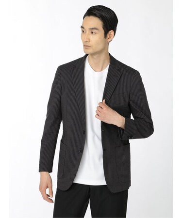 アレキサンダージュリアン クールマックス/COOL MAX サッカー セットアップ 2ボタンジャケット グレー