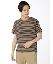 タカキュー 【DRESS T-SHIRT】AIR SILKETE ボーダー柄 クルーネック半袖Ｔシャツ
