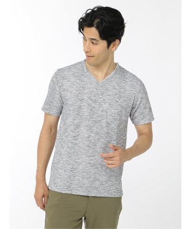 タカキュー トリッキーランダムテレコ Vネック半袖Ｔシャツ