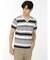 タカキュー リップルボーダー Vネック半袖Ｔシャツ