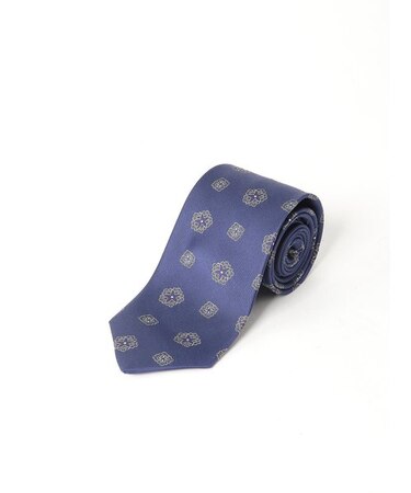 アレキサンダージュリアン 日本製 シルク小紋柄 ネクタイ 8.0cm幅