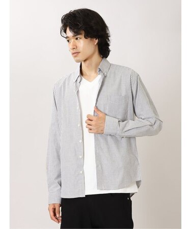 タカキュー スマートストレッチ+クリーン ピンオックス ボタンダウン長袖シャツ