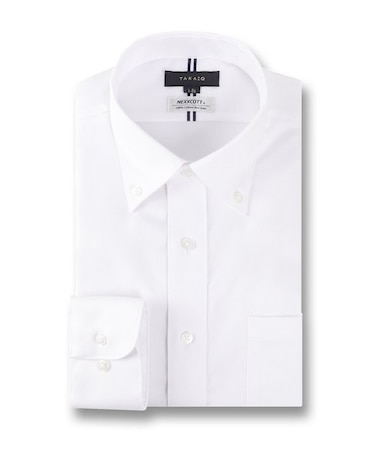 タカキュー ネクスコット/NEXXCOTT ボタンダウン ビジネスドレス長袖シャツ