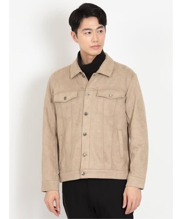 タカキュー フェイクスエード トラッカージャケット