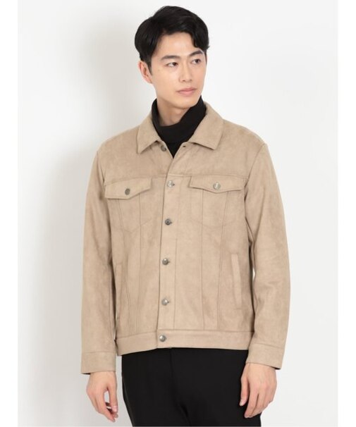 タカキュー フェイクスエード トラッカージャケット