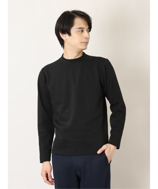 タカキュー バーズアイポンチ モックネック長袖プルオーバー