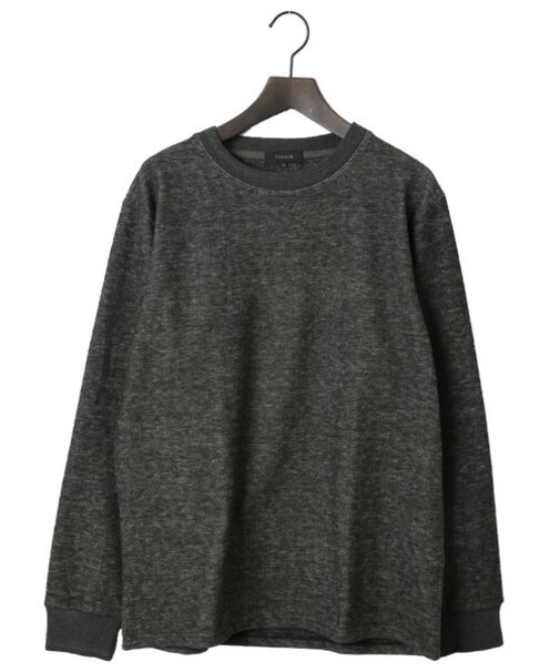 タカキュー WONDER WARM メランジクルーネック 長袖プルオーバー