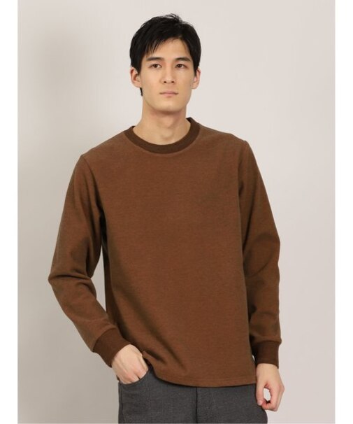 タカキュー WONDER WARM メランジクルーネック 長袖プルオーバー