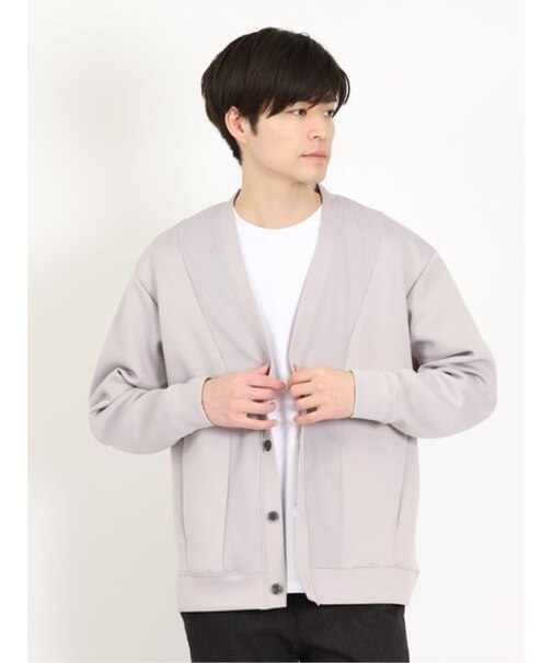 SOFT CUSHION 異素材切替 Vネックカーディガン