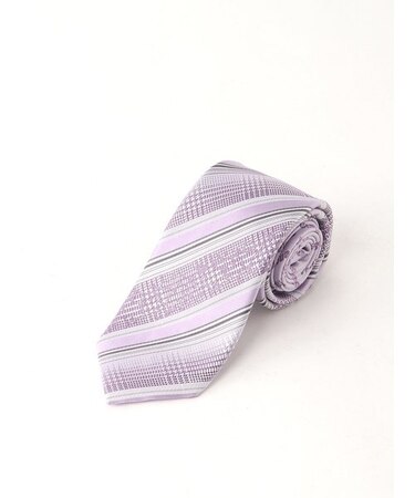 シルク パネル柄 ナロータイ 7.0cm幅