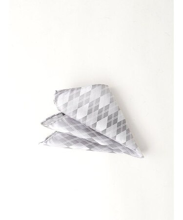 シルク ビッグアーガイル柄チーフ