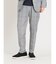 TechLinen スリムフィット ノータックパンツ チェックライトグレー(セットアップ可能)