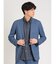 TechDenim スリムフィット 2ボタンジャケット 青(セットアップ可能)