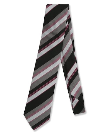 イタリア製 シルク混ストライプ柄 レギュラータイ 8.0cm幅