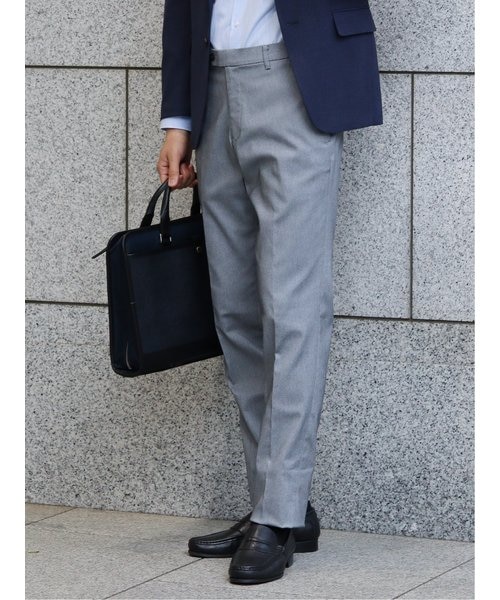 スーパーストレッチ スリムフィット ノータックスラックス ヘリンボン青 スーパーストレッチ裏起毛 スリムフィット ノータックスラックス ピケ紺