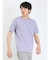 ふくれジャガード チェック柄 クルーネック半袖Ｔシャツ
