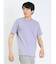 ふくれジャガード チェック柄 クルーネック半袖Ｔシャツ