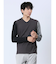 リンクスジャガード千鳥 Vネック長袖Tシャツ