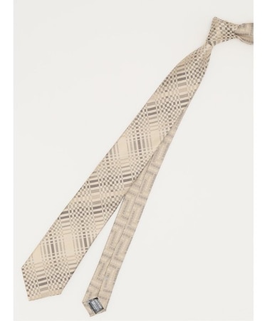 シルク パネル柄 ナロータイ 7.0cm幅