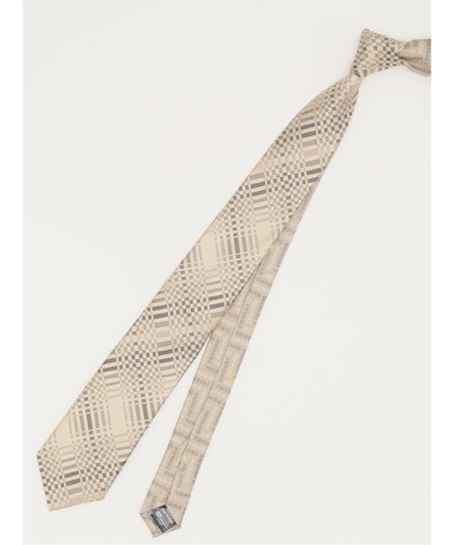 シルク パネル柄 ナロータイ 7.0cm幅